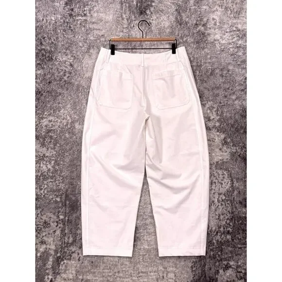 Athleta Pants 14 Womens Skyline High Rise Barrel White - Picture 2 of 8
